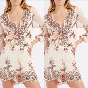 SOLD🛑Rose Good Sequin Romper by Charlotte Russe